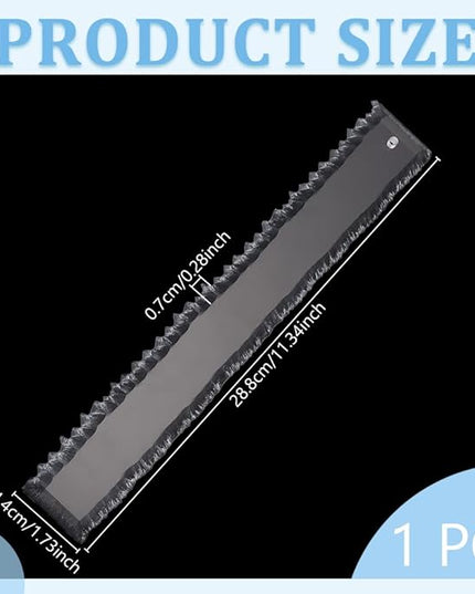 AHANDMAKER 1Pc Tearing Ruler Deckle Edge Tool Acrylic Transparent Paper Crafting Ruler for Scrapbooking Card Making Watercolor Journaling Christmas Birthday Gift Decoration 11.34in