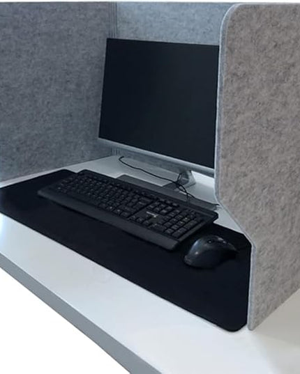 Desk Partition, Sound Absorbing and Noise Reducing Desktop Partition, 60 Cm Privacy Panel, Desk Divider, Polyester Fiber Soundproof Screen