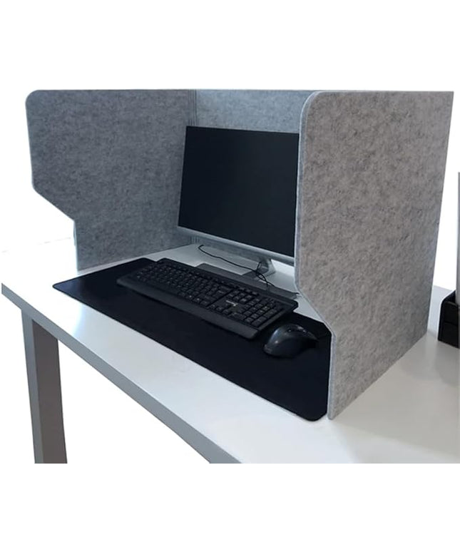 Desk Partition, Sound Absorbing and Noise Reducing Desktop Partition, 60 Cm Privacy Panel, Desk Divider, Polyester Fiber Soundproof Screen