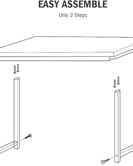 Tribesigns Modern Simple Computer Desk, 47 inch Office Desk Computer Table, Study Writing Study Desk for Home Office, White