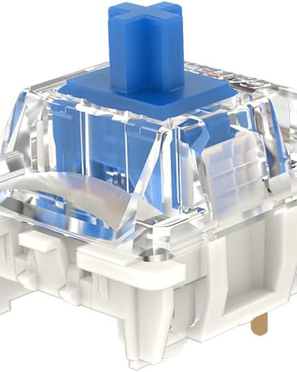 GATERON G Blue Pro V3.0 Pre-lubed 5pin Clicky Switch for SMD RGB MX Mechanical Gaming Keyboard Switches (110 Pcs-5pin, Blue)