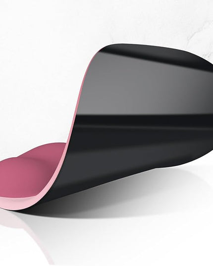 ITNRSIIET Ergonomic Mouse Pad, Cushioned Gel Wrist Rest, Non-Slip Base, Smooth Surface, Cute Multi-Color, 9.5 x 8.2 in, Pink Ombre