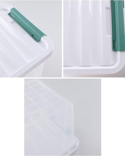 Xyskin 6-Pack 20 Quart Plastic Storage Boxes, Latching Storage Bin Box, Clear