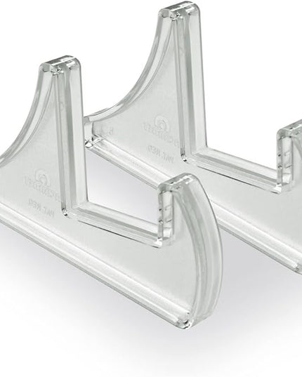 Acrimet Pocket File Holder Vertical Design Brochure Display (for Wall Mount or Countertop Use) (Removable Supports Included) (Letter Size) (Clear Crystal Color)