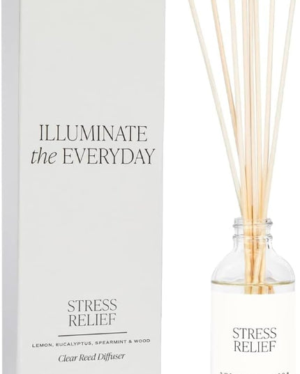 Sweet Water Decor Stress Relief Reed Diffuser Set - Eucalyptus, Spearmint, Citrus, Sage Scented Diffusers - Scent Diffusers for Home, Long Lasting Fragrance, Made in The USA
