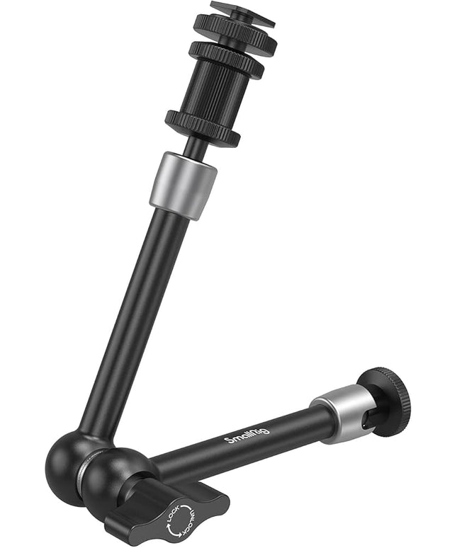 SMALLRIG Articulating Rosette Arm Max 11'' Long with Cold Shoe Mount & Standard 1/4"-20 Threaded Screw Adapter - 1498
