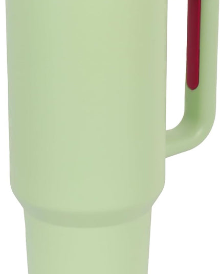 40oz Insulated Tumbler with Handle, Leakproof Straw Lid & Carry Handle - Double Wall Vacuum Insulation Keeps Ice 24 Hours, BPA Free Stainless Steel Water Bottle(Pale Olive)