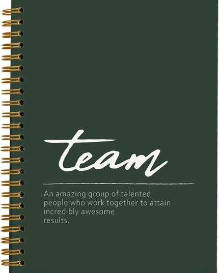 Dark Green Meeting Notebook for Work, Employee Appreciation Gifts, Team Gifts for Employees, Thank You Gifts for Women Men Leader Boss Mentor Manager Coworkers Going Away Retirement, 5.5"x8.3"