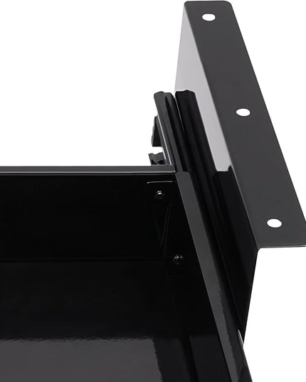 LEYSRIS 17.7" Lx9 W Under Desk Storage Drawer, Black Sliding Pull-Out Drawer for Sit Stand Workstation
