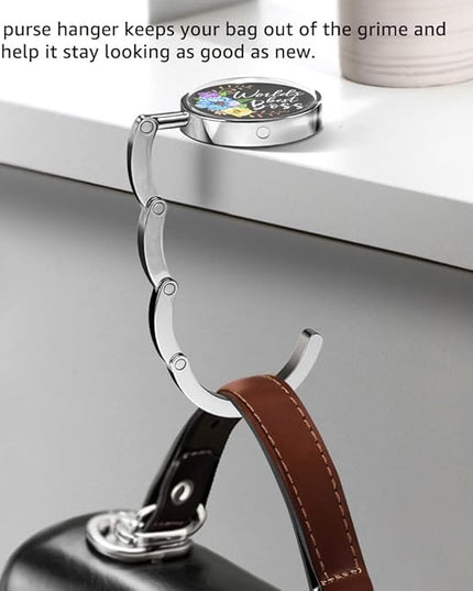 World's Best Boss Foldable Purse Hook, Boss Lady Portable Hook Handbag Desk Table Hanger, Thank You Retirement Gifts for Entrepreneur Lady, Christmas Birthday Gifts for Women Colleague Leader