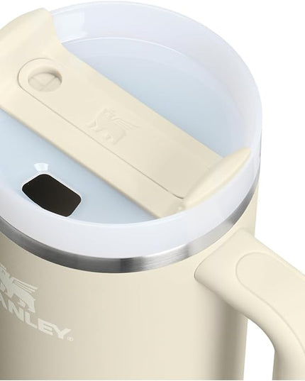 STANLEY Quencher H2.0 Tumbler with Handle and Straw 40 oz | Flowstate 3-Position Lid | Cup Holder Compatible for Travel | Insulated Stainless Steel Cup | BPA-Free | Exclusive Toasted Almond