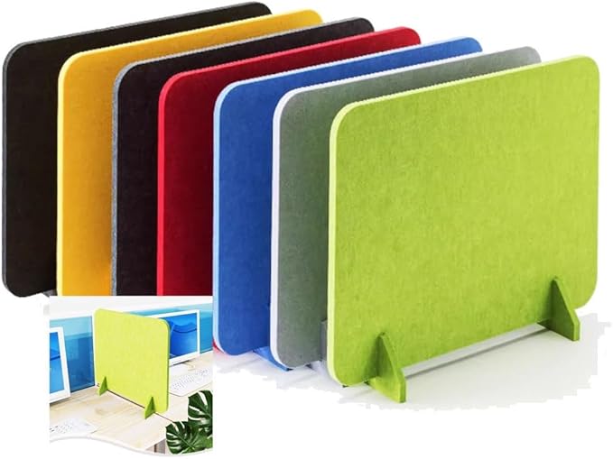 Acoustic Desk Privacy Divider Panel - Reduces Noise & Visual Distractions for Home Offices Stylish, Functional Soundproofing Solution in White