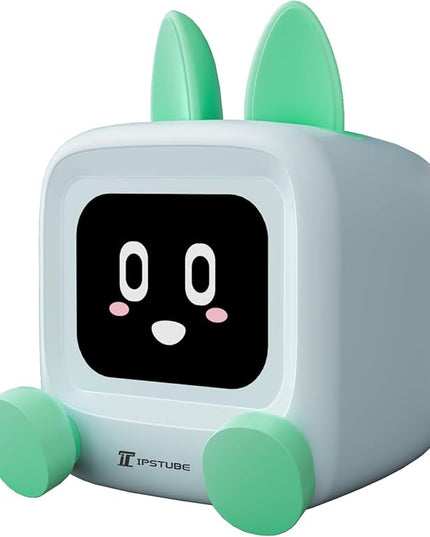 Small TV Audio Weather Clock,Weather Station,Robot Alarm Clock,Desktop Decoration, Retro Mini Small Cute Speaker