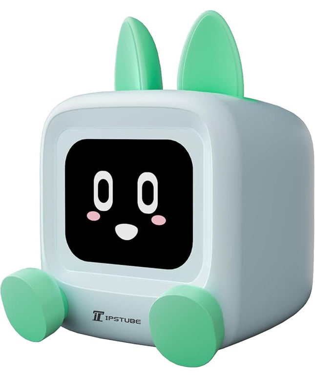 Small TV Audio Weather Clock,Weather Station,Robot Alarm Clock,Desktop Decoration, Retro Mini Small Cute Speaker