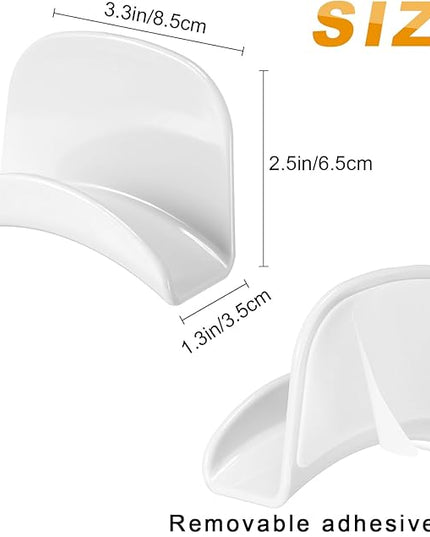 30 Pcs Headphone Hanger Wall Holder Back to School Desk Adhesive Headphone Hook Mount Strong Universal Acrylic Holder Hooks for General Purpose Game Earphone(White)