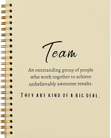 hold fizz Beige Meeting Notebook for Work, Employee Appreciation Gifts, Team Gifts for Employees, Journals for Writing, Thank You Gifts for Women Men Leader Boss Manager Mentor Coworkers, 5.5"x8.3"