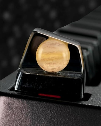 Saturn Planet Artisan Keycap Custom Solar System Planets Keycaps R1 SA Profile 1U ESC Handmade Resin Gaming Galaxy Key Cap Cherry MX Switch Compatible Mechanical Keyboard Space Lover Gift