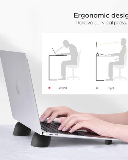 Laptop Risers for Desk, Mini Laptop Cooling Stand, Magnetic Pads Keyboard Riser, Ergonomic Laptops Feet, Compatible with MacBook Air Pro, with Dell, with HP, More 10-15.6” Laptops