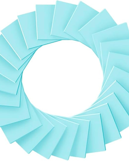 (24 Pads) Sticky Notes 3x3 inch, Self-Stick Pads Bright Colors Sticky Note, Recyclable, Easy to Post for Home, Office, Notebook (Light Blue)