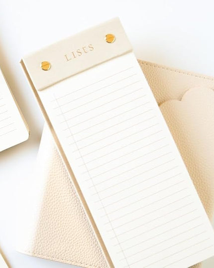 Graphique Post-Bound List Pad Luxe Collection, Perforated Sheets To-Do Notepad, Hardcover Binding, Gold Foil Embossing, 100 Pages, 4” x 9.75”, Plum Red