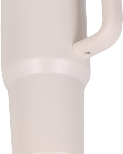 40oz Insulated Tumbler with Handle, Leakproof Straw Lid & Carry Handle - Double Wall Vacuum Insulation Keeps Ice 24 Hours, BPA Free Stainless Steel Water Bottle (Dusty Rose)