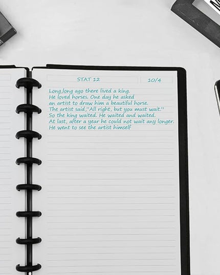 A5 TUL Discbound Lined Refill Paper, Junior Size 8 Disc Disbound Notebooks, 100Sheets/200Pages, 100gsm White Paper, 5.8'' x 8.2''