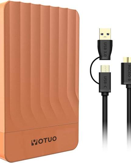 Portable External Hard Drive Storage Expansion Mobile HDD USB 3.0 for PC, Mac, Desktop, Laptop, PS4, PS5, Xbox One X/S, Xbox 360, Xbox Series X/S, Office & Game (Orange, 500GB)