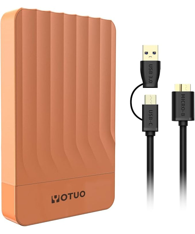 Portable External Hard Drive Storage Expansion Mobile HDD USB 3.0 for PC, Mac, Desktop, Laptop, PS4, PS5, Xbox One X/S, Xbox 360, Xbox Series X/S, Office & Game (Orange, 500GB)