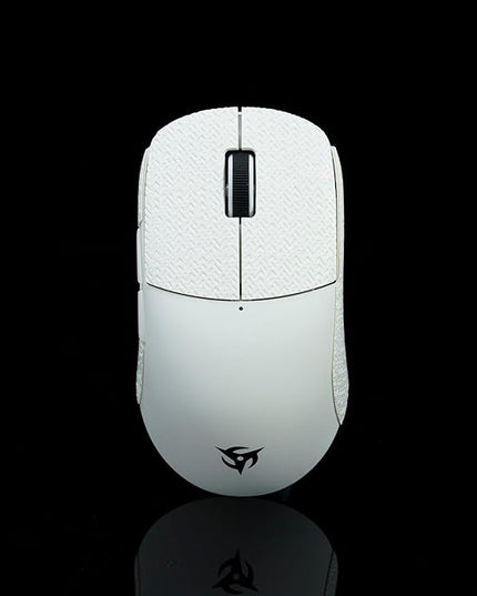 Grip Tape for Vaxee x Ninjutso Sora 4K - Anti-Slip,Enhanced Control, Sweat Resistance,Improves FPS Gaming Grip & Mouse Protection [Pre-Cut] White 0.4mm