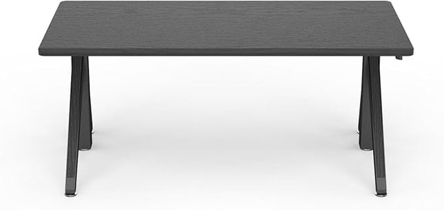 DEZCTOP Revon Pro Electric Standing Desk, 59" x 27.6" Large Work Surface, Height Adjustable (27.6"-47.2"), Sturdy Keel Frame, with Magnetic Modular System, Anti-Collision, Ash Black for Home Office