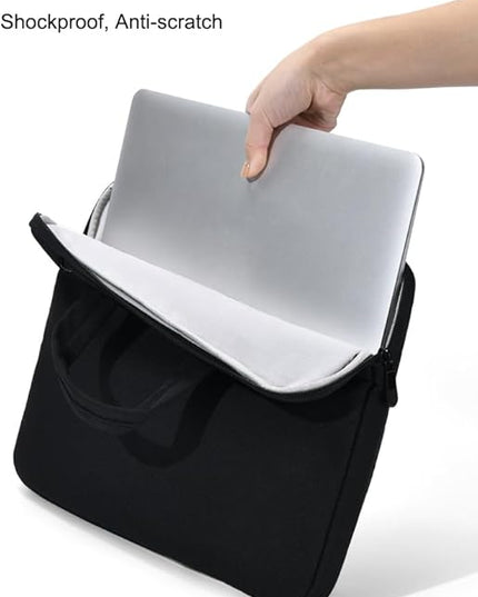 Slim Business Laptop Sleeve, Lightweight Protective Case with Handle & Pockets for 14/15.6" Laptops