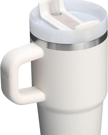STANLEY Quencher H2.0 Tumbler with Handle and Straw 20 oz | Flowstate 3-Position Lid | Cup Holder Compatible for Travel | Insulated Stainless Steel Cup | BPA-Free | Cream 2.0