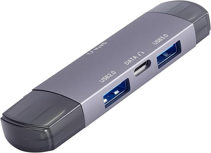 CHONCHOW USB Hub for Laptop, Aluminum 4 Ports USB Hub 3.0 USB Splitter Ultra-Slim Data Hub, USB Extender USB Multiport Adapter USB C Hub for Laptop,PC,Mac,Printer,Flash Drive,Mobile HDD,Phone and More