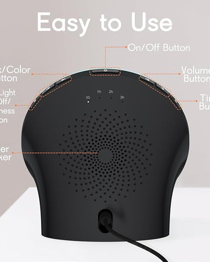 BrownNoise White Noise Machine with 30 Soothing Sounds 12 Colors Night Light and Sound Machine 36 Volume Levels 4 Timers and Memory Function 10 Adjustable Brightness Sleep Machine for Baby Adults Kids