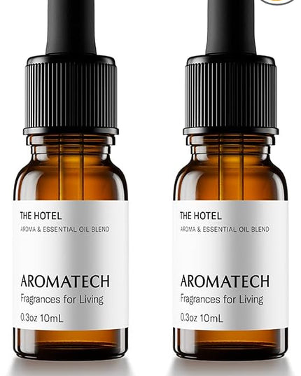 AromaTech Hotel Fragrance Essential Oils - for Aroma Oil Scent Diffusers (0.33 FL Oz (Pack of 2), The Hotel)