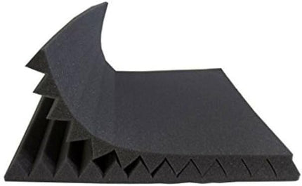 24 Pack Acoustic Panels Soundproof Studio Foam for Walls Sound Absorbing Panels Sound Insulation Panels Wedge for Home Studio Ceiling, 1" X 12" X 12" (Black)