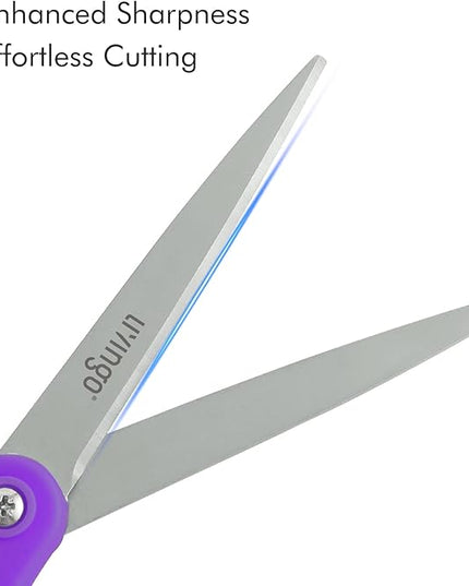 LIVINGO Sharp Scissors Bulk - 8” Scissors Set Pack of 36, Comfort Grip Shears All Purpose Cutting Paper Fabric Sewing for Home Office Middle High School Teacher Student Classroom Crafts Supplies