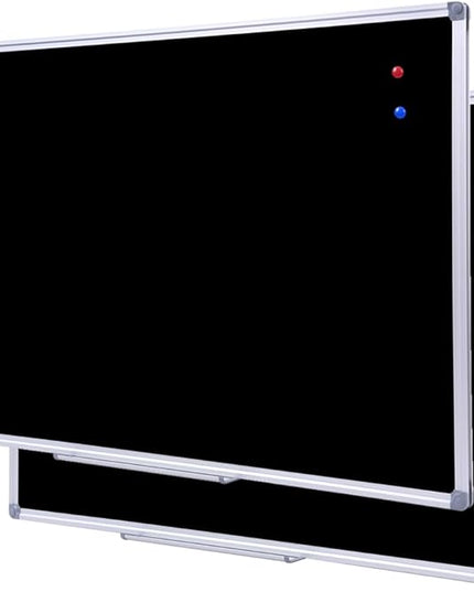 2 Pack Durable 48x36 Inch Large Magnetic Black Chalkboard – Wall-Mounted Hanging School & Office Board with Aluminium Frame & Integrated Marker Tray