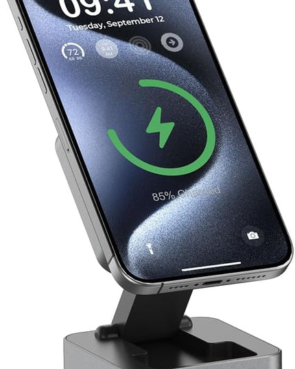 10-in-1 Portable USB-C Hub with Wireless Charger, 4K HDMI, Made with Aluminum Alloy Casing for Durability, Compatible with Mac, Windows, Compact and Lightweight USB C Docking Station for Travel