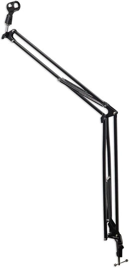 Rockville DMS40 40-Inch Studio Microphone Boom Arm Stand, Aluminum Desk Clamp, 360 degree Rotation, Steel Frame, ABS Mic Clip, for Podcasting and Streaming