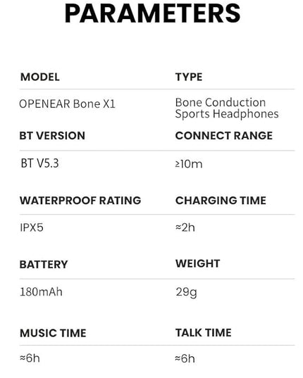 Bone Conduction Headphones, Open Ear Wireless Headphones with Microphone, Bluetooth 5.3, 6 Hours of Use Time, IPX5 and Sweat Resistant Sports Headphones for Outdoor, Workout, Cycling (Blue)