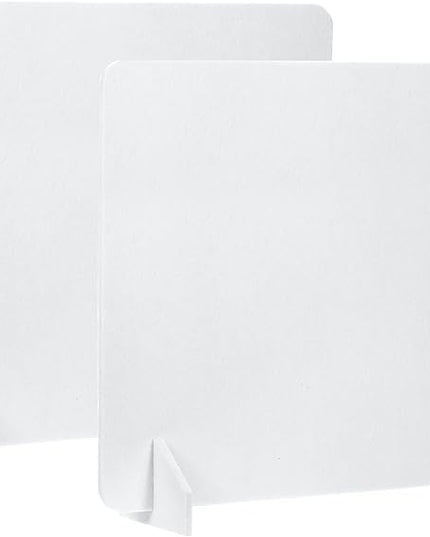 PATIKIL Desk Divider, 2 Set 24 x 24 Inch Acoustic Freestanding Desk Divider Desk Privacy Panel with 4 Pcs Support Feet for Library Office Workstation, White
