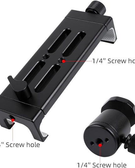 Leenconghui Aluminum Tripod Mount Adapter for iPad, 360 Rotatable Tablet Holder Compatible with iPad Pro/Air/Mini, Samsung Tab and Other 4.7" -15" Tablets