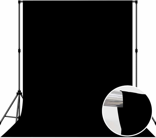 Photo Backdrop Black Background Cloth Professional Photography 5x7ft Seamless Design Eliminates Wrinkle Portrait Photography Wedding Dark Theme Decorations