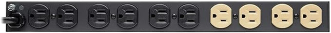 Tripp Lite 12-Outlet Isobar Network-Grade Rackmount Surge Protected PDU Power Strip, 15A 120V, 3840 Joules Protection, 15ft Cord with 5-15P, 25,000 Insurance (IBAR12)