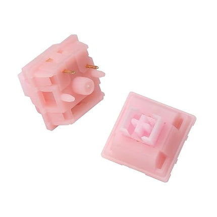 WS Pink Pearl Linear Mechanical Keyboard Switches, Pre Lubed 5 Pins Keyboard Switch Set with POM Stem, PA Housing for Gaming DIY Keyboard (35Pcs)