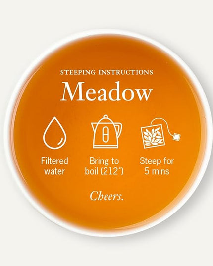 Steven Smith Teamaker Meadow No. 67, Chamomile, Rooibos, Hyssop & Rose Petals, Herbal Tea Blend, Caffeine-Free, Sugar-Free, Sustainably Grown, Tea Bags, 15 Sachets, 0.85oz each