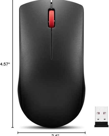 Lenovo Wireless Mouse (WL150) - 2.4G Nano USB-A Ambidextrous Ergonomic Mouse – 3-Million Clicks, 1,000 DPI – Portable Compact Cordless Design - Computer & Laptop Accessories