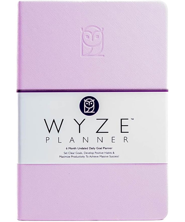 Undated Daily Planner – 6-Month A5 Productivity Organizer with Full Page Per Day, Hourly Schedule, Goal Setting, Habit Tracker, Weekly & Monthly Pages – Hardcover Time Management Notebook (Lilac)