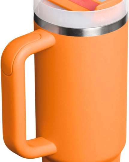 STANLEY Quencher H2.0 Tumbler with Handle and Straw 30 oz | Flowstate 3-Position Lid | Cup Holder Compatible for Travel | Insulated Stainless Steel Cup | BPA-Free | Goldenrod Coral